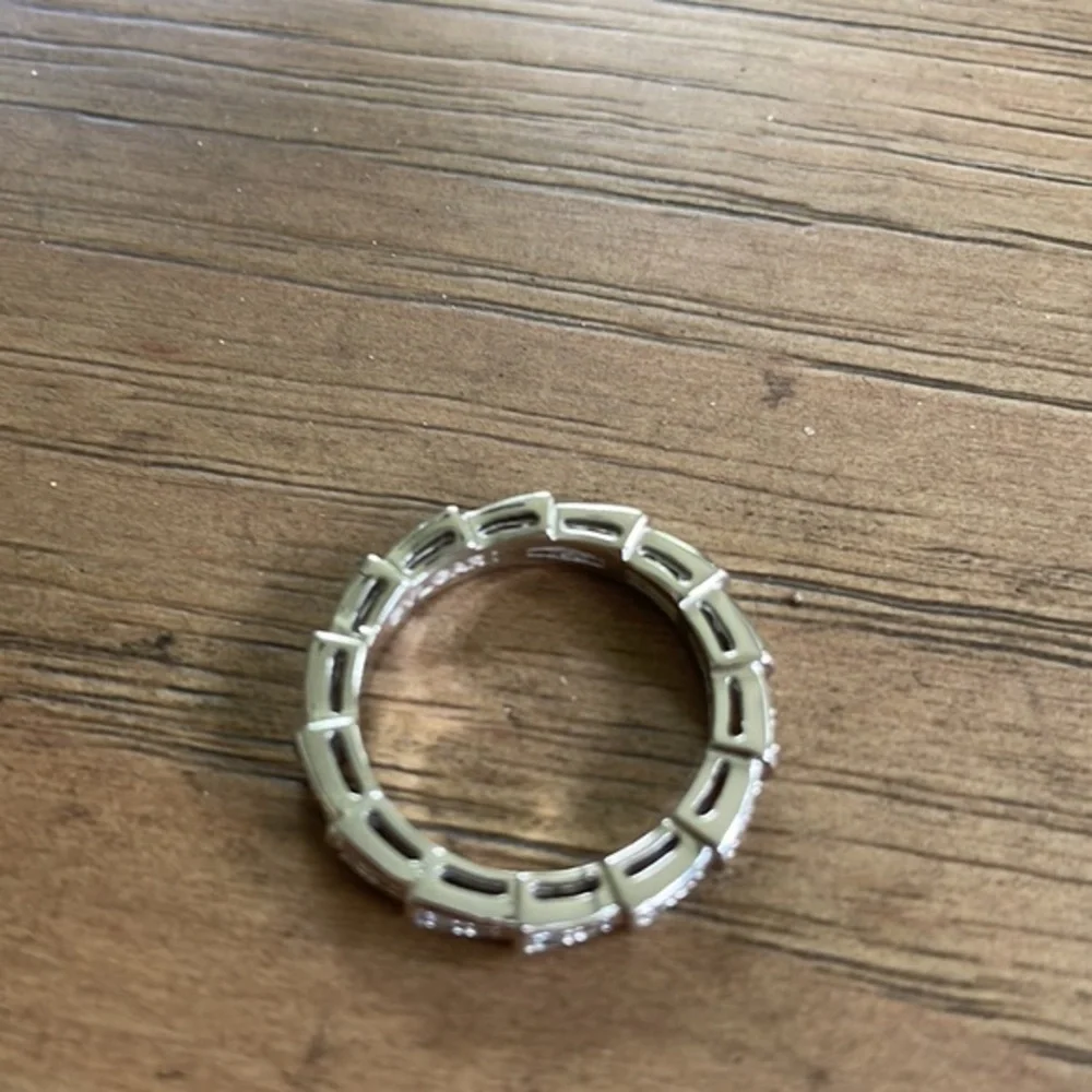 Snake Bone wedding Band 18K White Gold Plated Sterling Silver